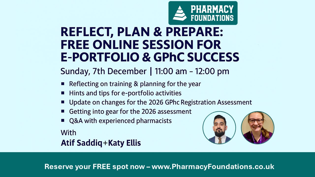✅ Reflect, Plan & Prepare: Free Online Session for E-Portfolio & GPhC assessment Success